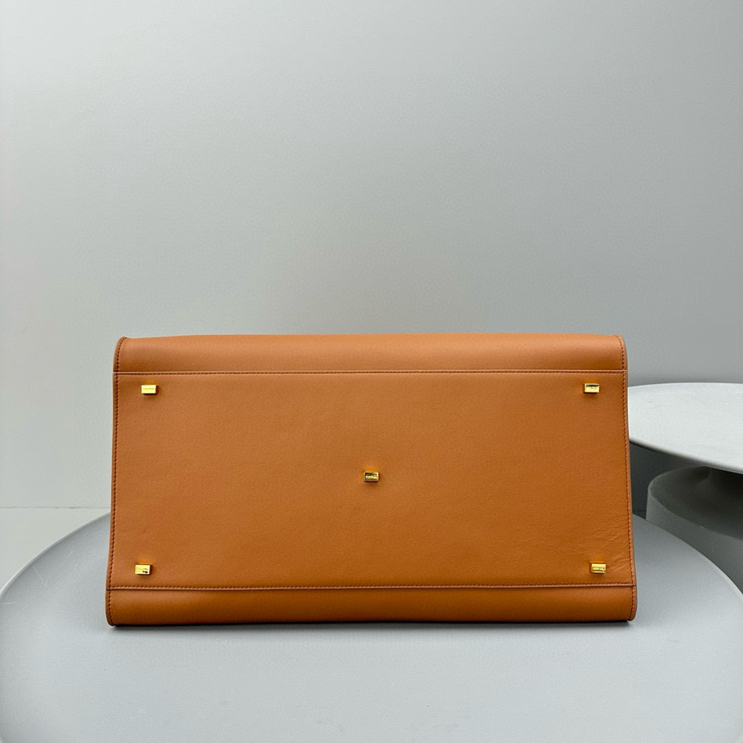 The Row Margaux 15 Brown Leather