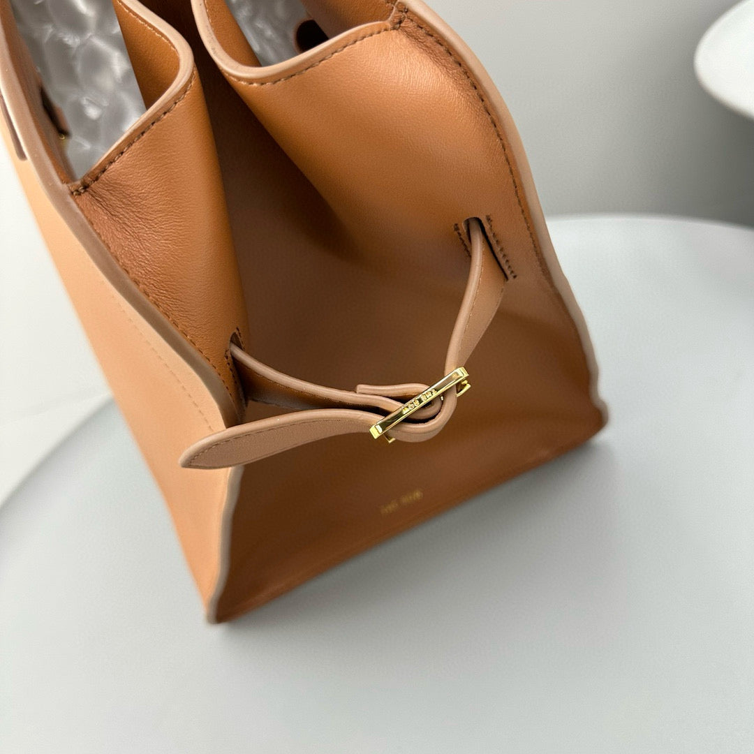 The Row Margaux 10 Brown Leather