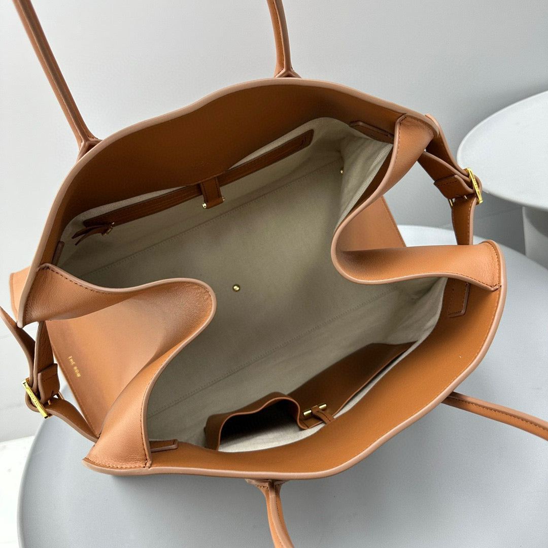 The Row Margaux 12 Brown Leather
