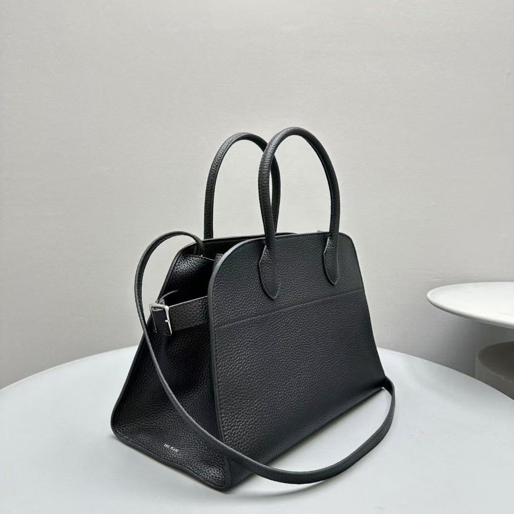The Row Margaux 15 Black Leather