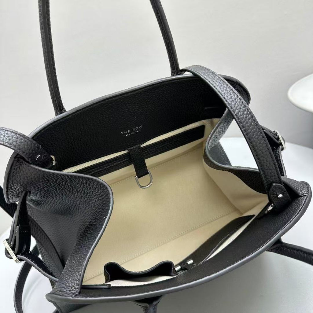 The Row Margaux 15 Black Leather