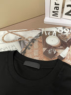 PRADA T-SHIRT BLACK COTTON 896357