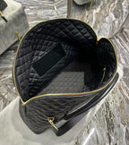 ES GIANT 56 BLACK COWHIDE LEATHER TRAVEL BAG