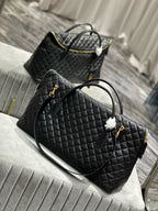 ES GIANT 56 BLACK COWHIDE LEATHER TRAVEL BAG