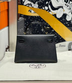 HM KELLY MINI 19 BLACK TOGO LETHER GOLD HARDWARE