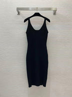 VERSACE RIBBER STRETCH BLACK KNIT DRESSSZ