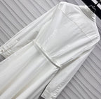 Gucci Midi Dress in White Cotton Poplin