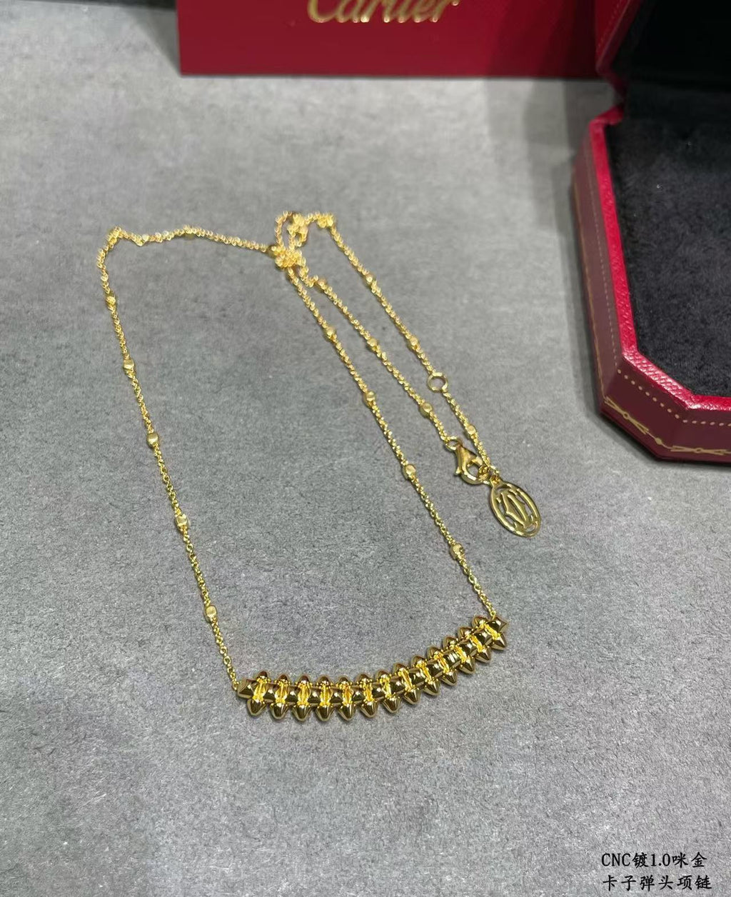 CLASH PINK GOLD NECKLACE