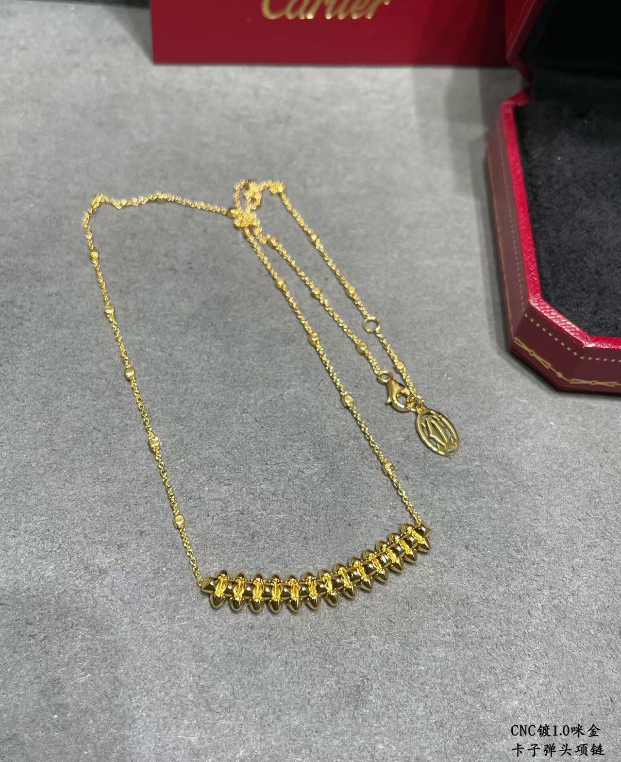 CLASH PINK GOLD NECKLACE