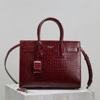 SAC DE JOUR BABY 26 BURGUNDY RED CALFSKIN SILVER HARDWARE