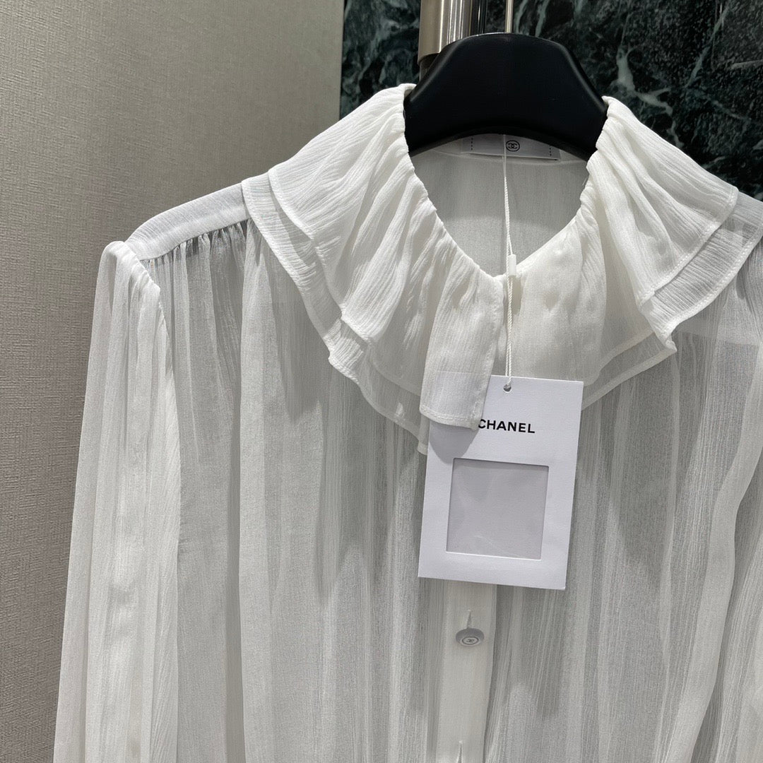 CC READY-TO-WEAR – WHITE SHEER ORGANZA BLO