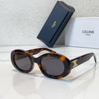 Celine Triomphe Oval Sunglasses Brown