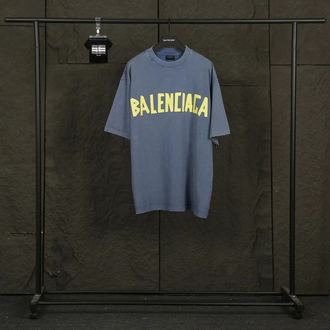 Balen  Logo Blue Jersey T-Shirt