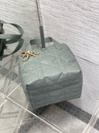MINI TOUJOURS BUCKET BAG 18 IN GREY CANNAGE CALFSKIN