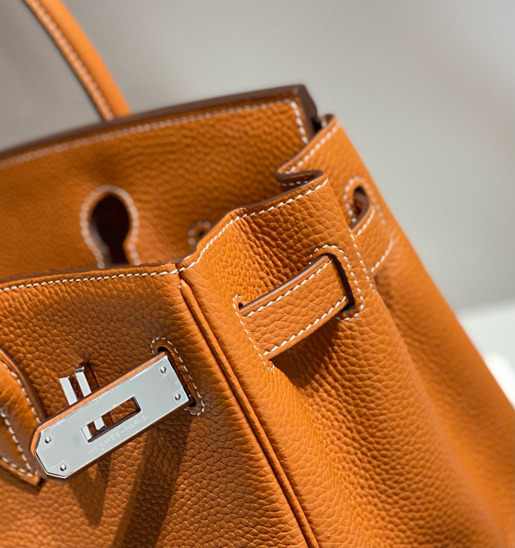 HM BIRKIN 30CM BROWN TOGO LEATHER SILVER HARDWARE