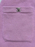 CC ICONIC SKIRT IN PINK WOOL KNIT WITH FRONT POCKETS