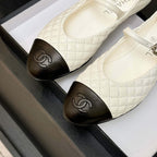 MARY JANE IN WHITE QUILTED LAMSKIN