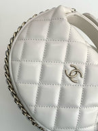 MINI HOBO BAG 16 IN WHITE LAMBSKIN