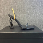OPAQUE HIGH HEELS IN BLACK CALFSKIN