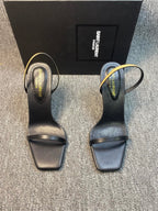 OPAQUE HIGH HEELS IN BLACK CALFSKIN