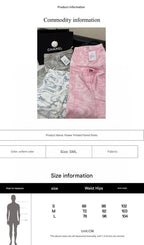 CC WIDE LEG PANTS IN PINK FLORAL SILK