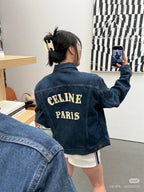 CLASSIC TRUCKER JACKET INDIGO DENIM CONTRAST STITCHING SILVER BUTTONS          Ask ChatGPT