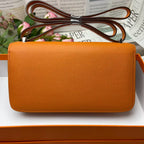 Hermes Constane 26cm Bag Orange Silver Epsom Leather