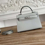 HM KELLY 19CM PALE BLUE EPSOM LEATHER