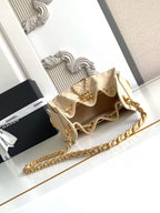 CC 25 MINI HANDBAG 22CM IN BEIGE GRAINED CALFSKIN GOLD HARDWARE