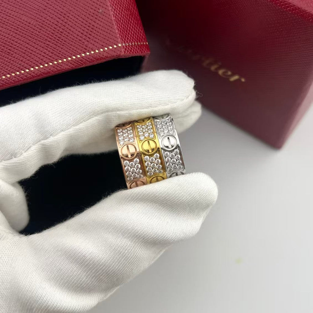 LOVE RING 3.6MM DIAMOND PAVED