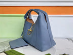 GG HORSEBIT HOBO BAG 46 IN LIGHT BLUE CALFSKIN GOLD HARDWARE