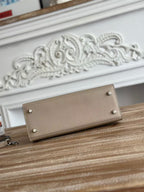 HM KELLY 25CM GREY EPSOM LEATHER SILVER HARDWARE