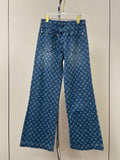 LV Monogram Blue Denim Pants