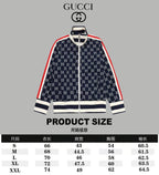 GUCCI ZIP-UP KNITTED JACKET IN NAVY BLUE