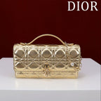 CD BAG 21 IN GOLD CALFSKIN WITH GOLD HARDWARE