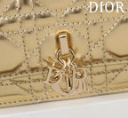 CD BAG 21 IN GOLD CALFSKIN WITH GOLD HARDWARE