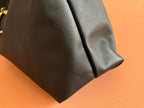 GG Softbit Shoulder Bag 46cm Black Grained Calfskin Gold Hardware