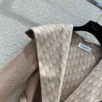 DIOR HOODED COAT IN DARK BEIGE WOOL