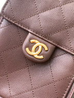 CC 25C Hobo Bag Chocolate Brown Grained Calfskin