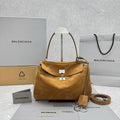 RODEO SMALL BAG 29 IN BROWN SUEDE SILVER HARDWARE