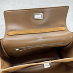 RODEO SMALL BAG 29 IN BROWN SUEDE SILVER HARDWARE