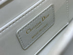 CD Macrocannage Ange Shoulder Bag 20 White Calfskin