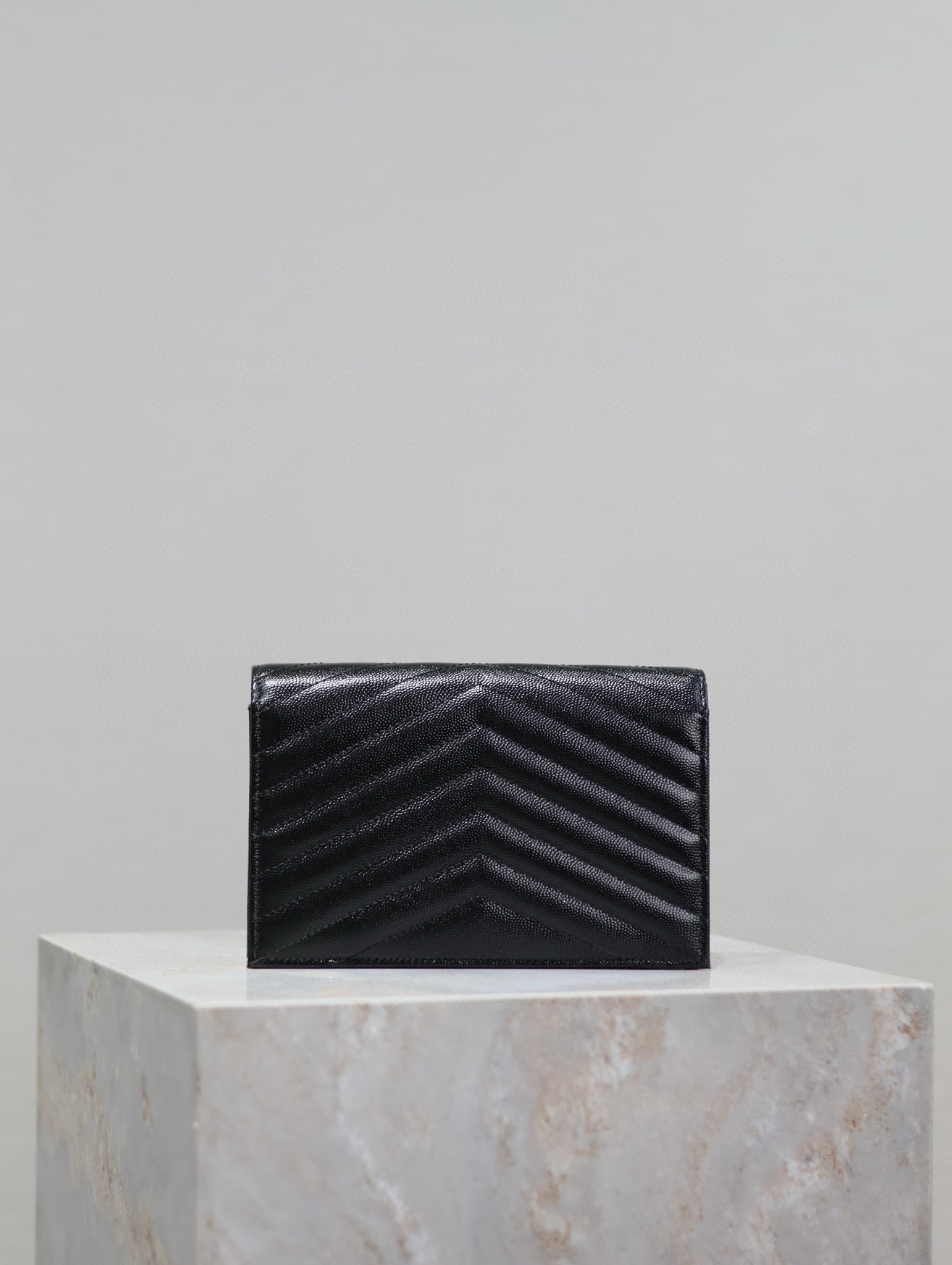 YSL WOC Small Envelope Bag 19cm Black Caviar GHW
