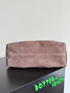 BV Reversible Tote Bag 43cm Intreccio Pistachio Green Chocolate Calfskin Suede