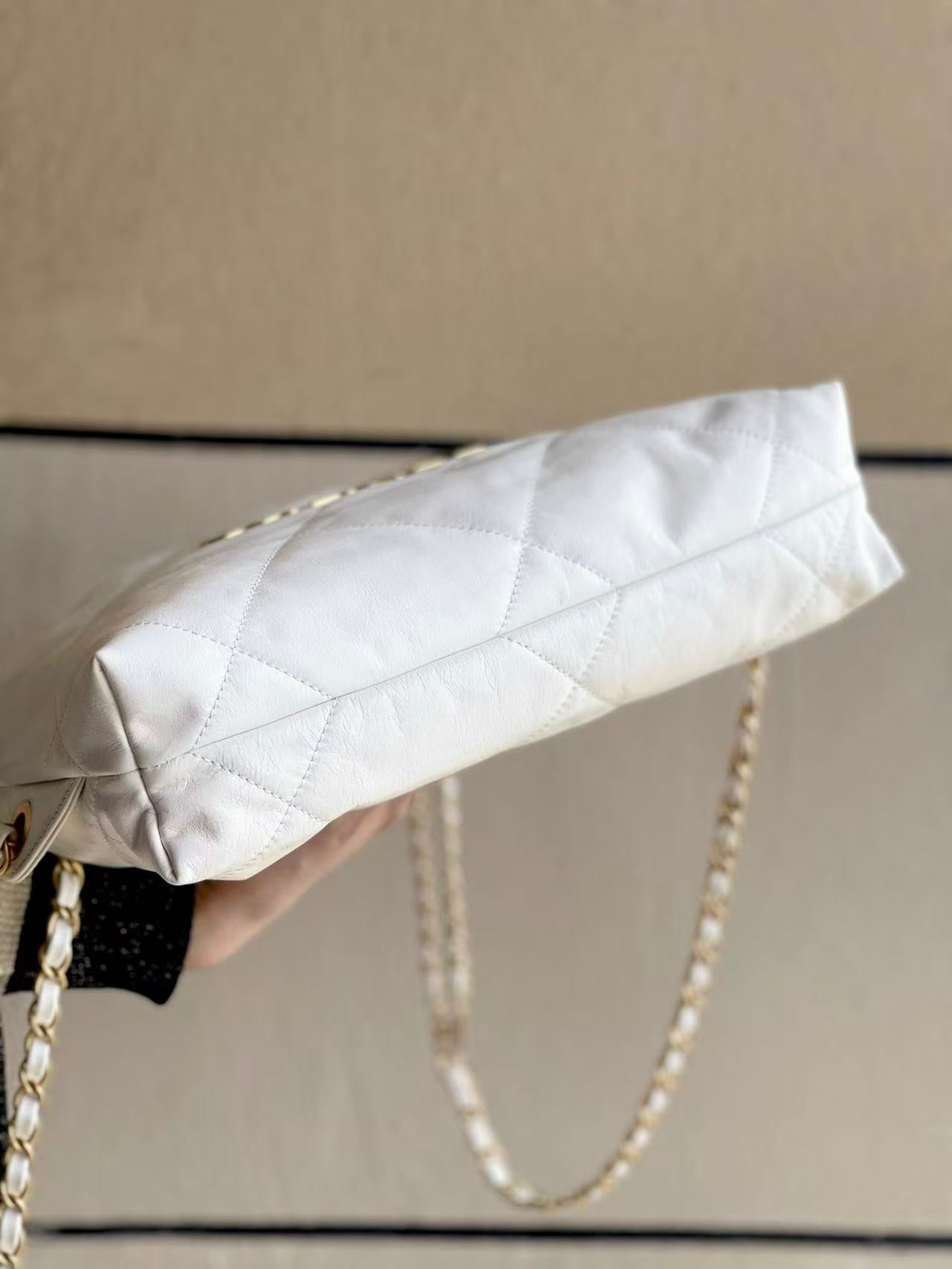 CC 2025 Backpack 34cm White Soft Calfskin 335088