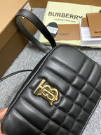 Burberry 2025 Lola Camera Bag Black Quilted Lambskin