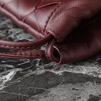 Bottega Veneta 2025 Small Dustbag Burgundy Calf Leather