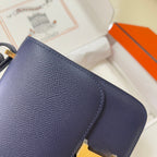Hermes 2025 Constance Bag Blue Indigo Epsom Leather With Gold Hardware
