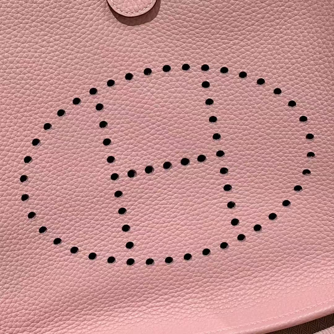 HM Evelyne 23cm Pink Togo Silver Hardware