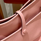 HM Evelyne 23cm Pink Togo Silver Hardware